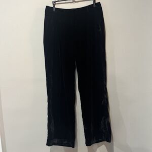 Old Navy‎ Pants Womens PM Extra High Rise Taylor Wide Leg Trousers Black Velvet